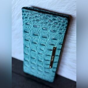 Brahmin Ady Wallet BOTTLE Blue HTF NEW WITH TAGS GORGEOUS BLUE!